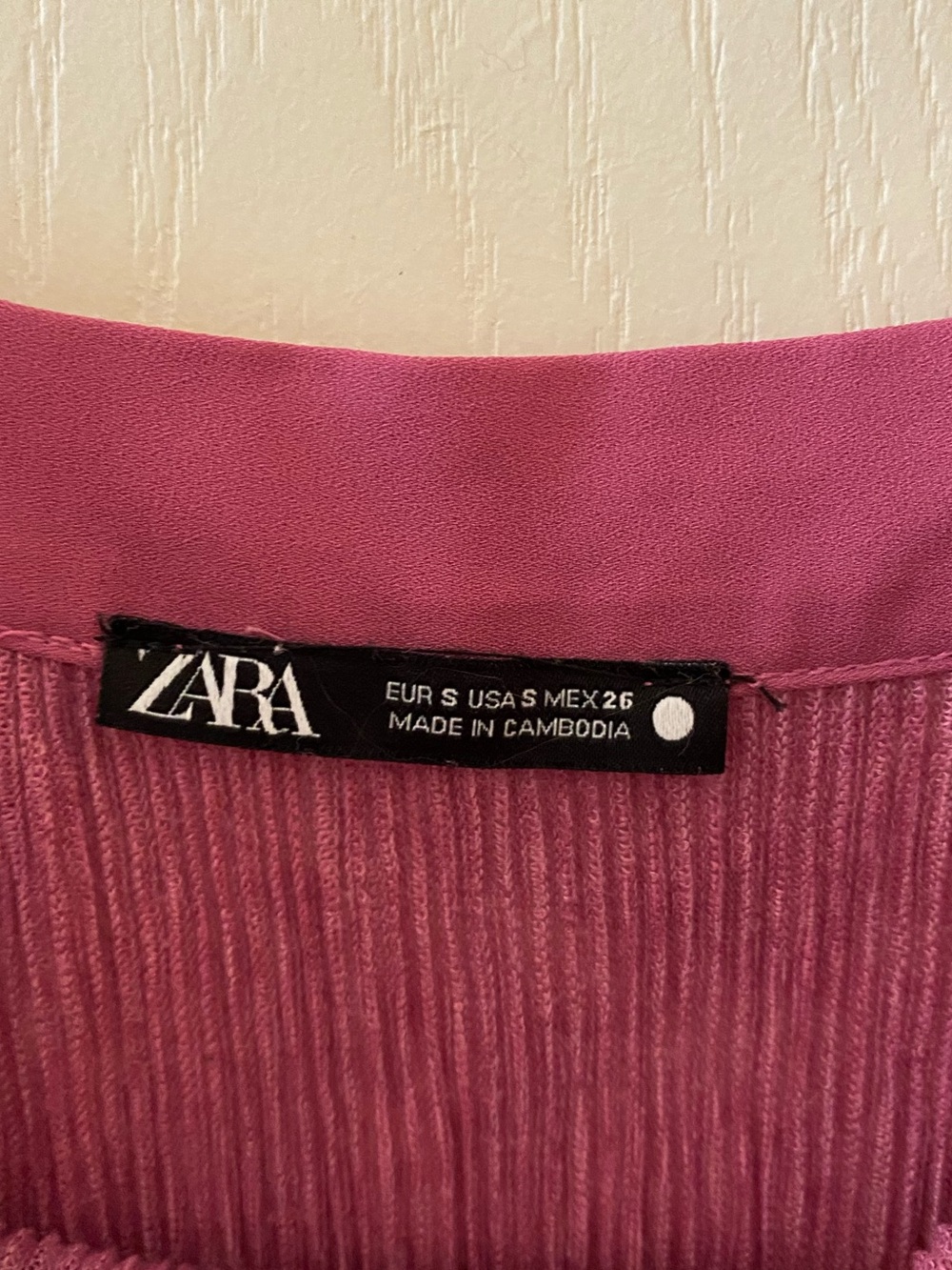 ZARA Pleated Tunic Top w/ Side Slits in Pink - S - Picture 16 of 16